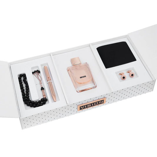 Deraah Men’s Vision Accessory Set – Jungle Perfume, Wallet, Pen, Cup & Rosary