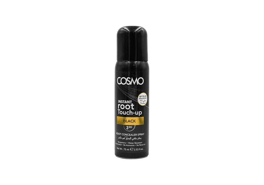 Cosmo Black Root Concealer Spray 75ml – Instant Hair Root Coverage