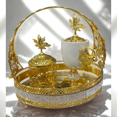 Luxury Incense Burner Gift Set – Decorative Mabkhara Set with Tray | طقم مبخرة فاخر مع صينية تقديم | Arabic Gift Center