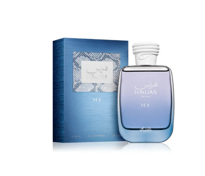 Rasasi Hawas Ice Eau de Parfum for Men – 100ml | Crisp Fresh Aquatic Scent with Musky Base