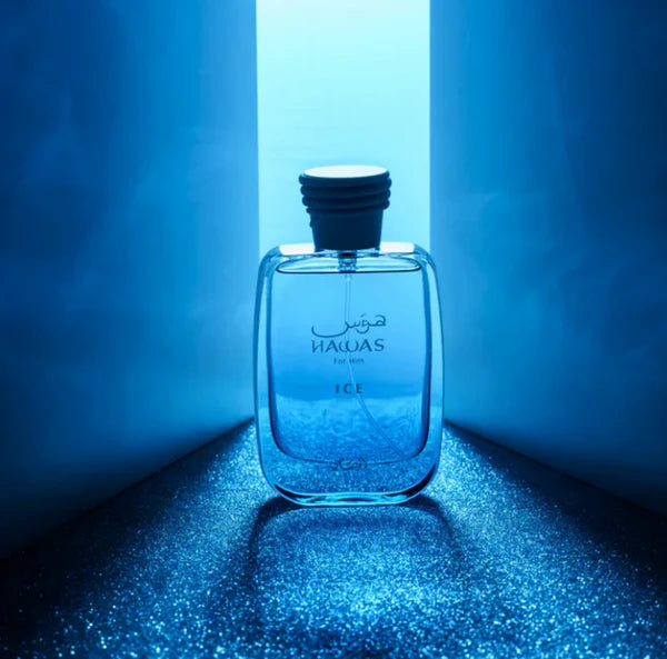 Rasasi Hawas Ice Eau de Parfum for Men – 100ml | Crisp Fresh Aquatic Scent with Musky Base