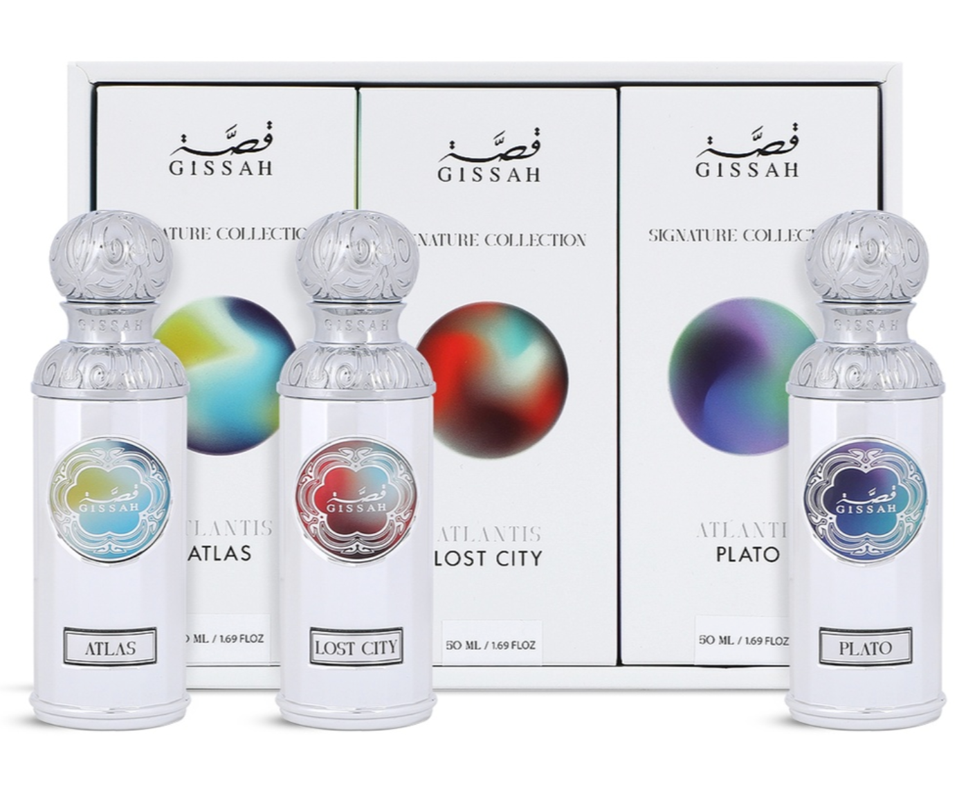 Atlantis Perfume Set 3x50ml by Gissah | Signature Collection | Mystical Luxury Fragrance Trio