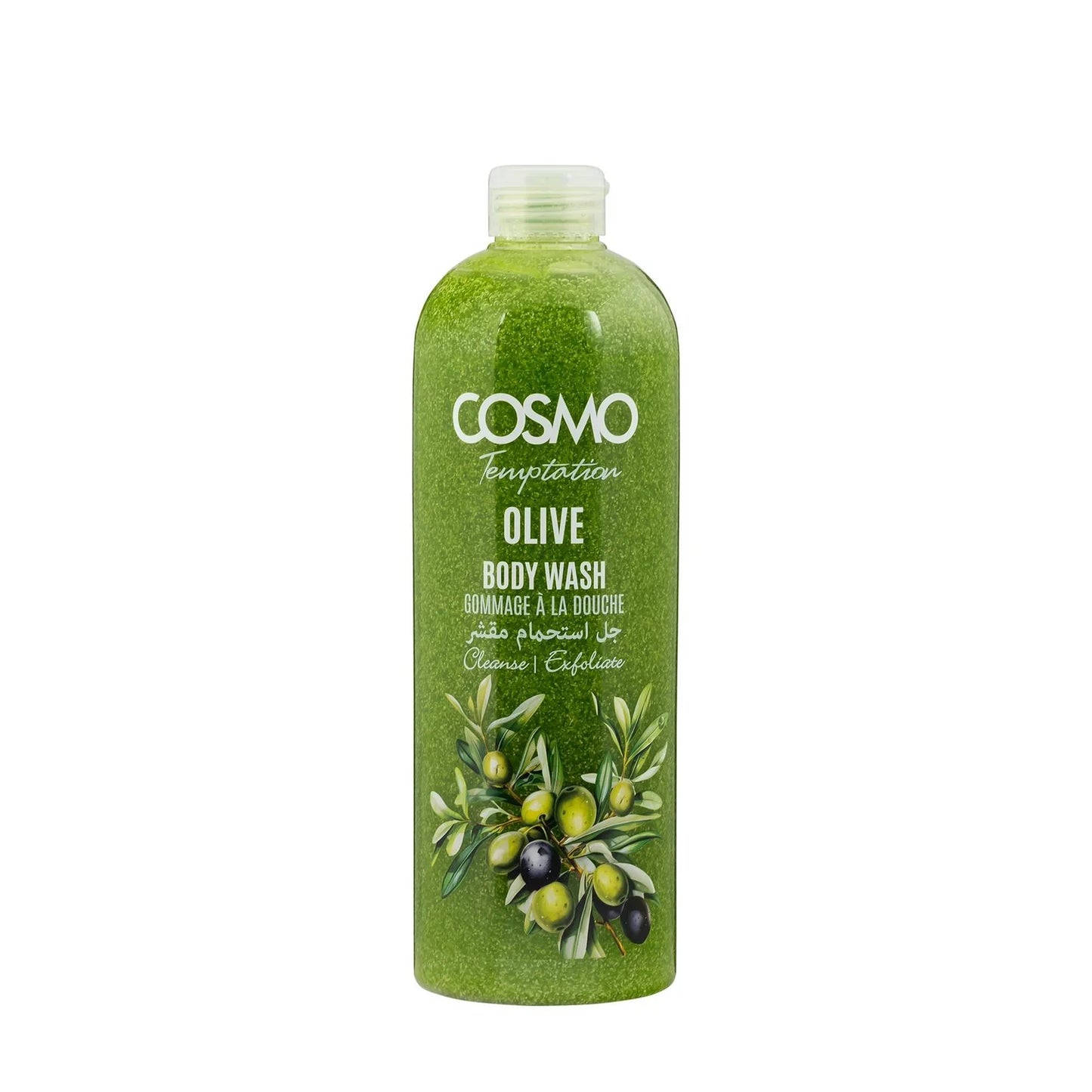 Cosmo Temptation Olive Oil Shower Scrub 1000ml | Nourishing Body Wash for Soft, Healthy Skin