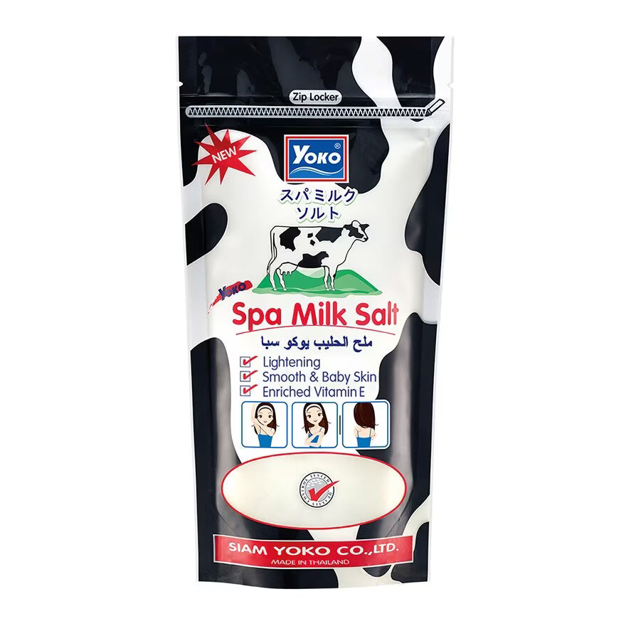 Yoko Spa Milk Salt 300g – Skin Brightening Body Scrub with Vitamin E & Milk Protein