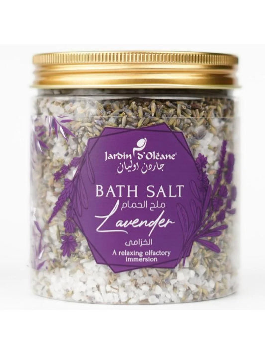 Jardenia Olian Lavender Bath Salt – 500g | Relaxing Floral Soak for Stress Relief & Skin Nourishment