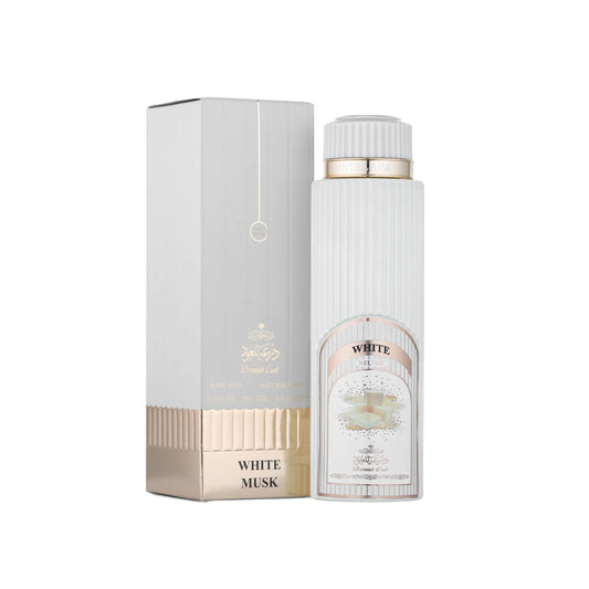 White Musk Body Spray 200ml – Elegant Rose, Violet & Musk Freshener | Deraah Oud