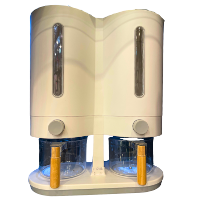 Wall-Mounted Double Dry Food & Cereal Dispenser – Airtight Kitchen Storage with Containers