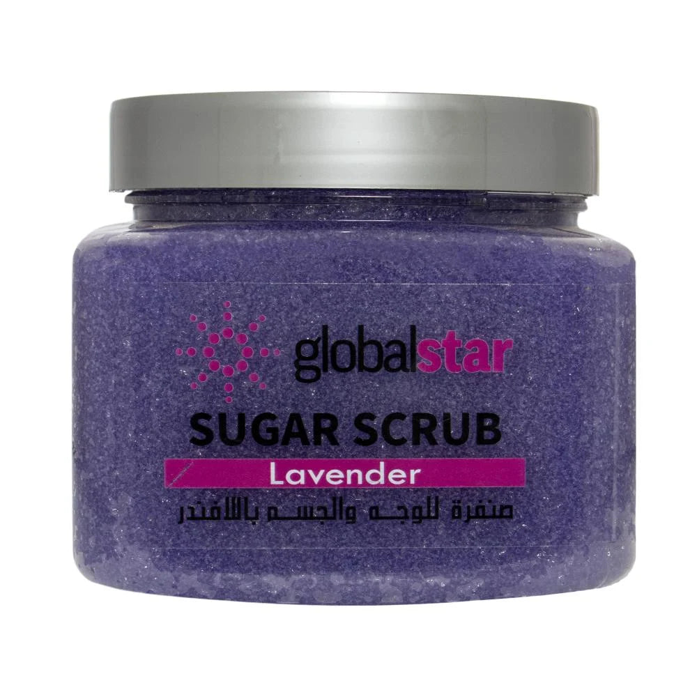 Global Star Lavender Sugar Scrub 600g – Face & Body Exfoliator (1 Piece)