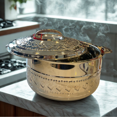 Dolphin 3000 Stainless Steel Hot Pot – Medium Insulated Casserole for Serving & Keeping Food Warm