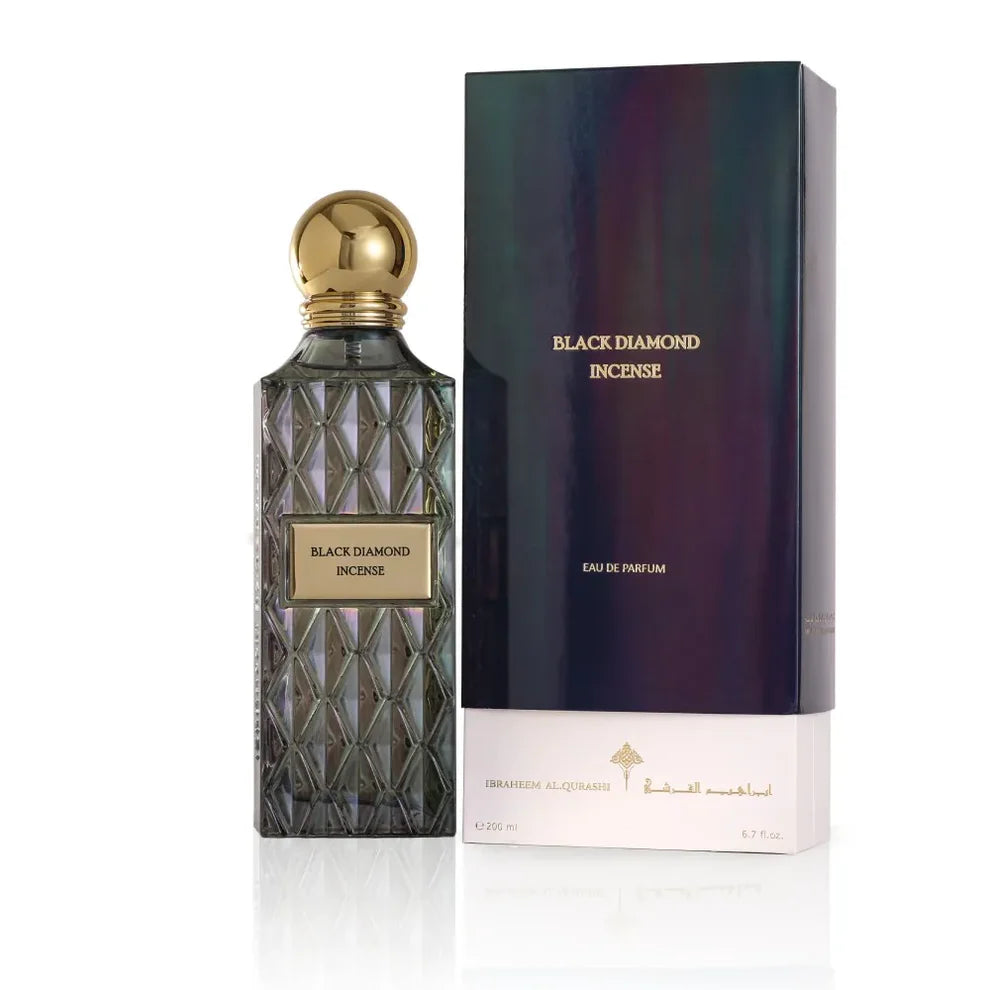 Black Diamond by Ibrahim Al-Qurashi – 200ml EDP | Luxurious Oud & Leather Unisex Perfume