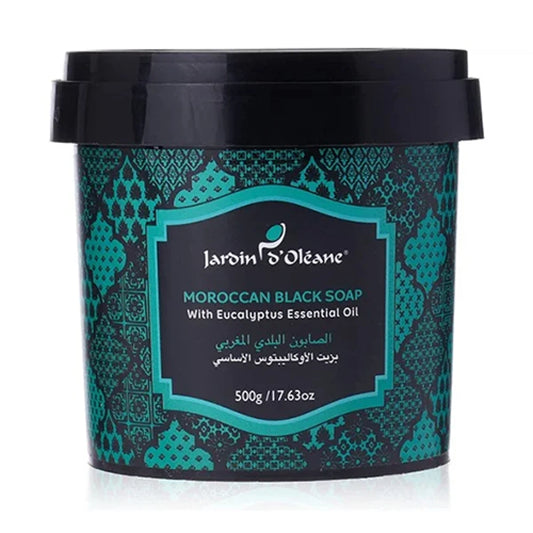 Gardenia Olian Moroccan Black Soap with Eucalyptus Essential Oil – 500g