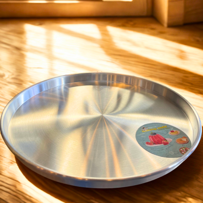 Small Yemen Stainless Steel Madi Plate | Traditional Arabic Serving Dish