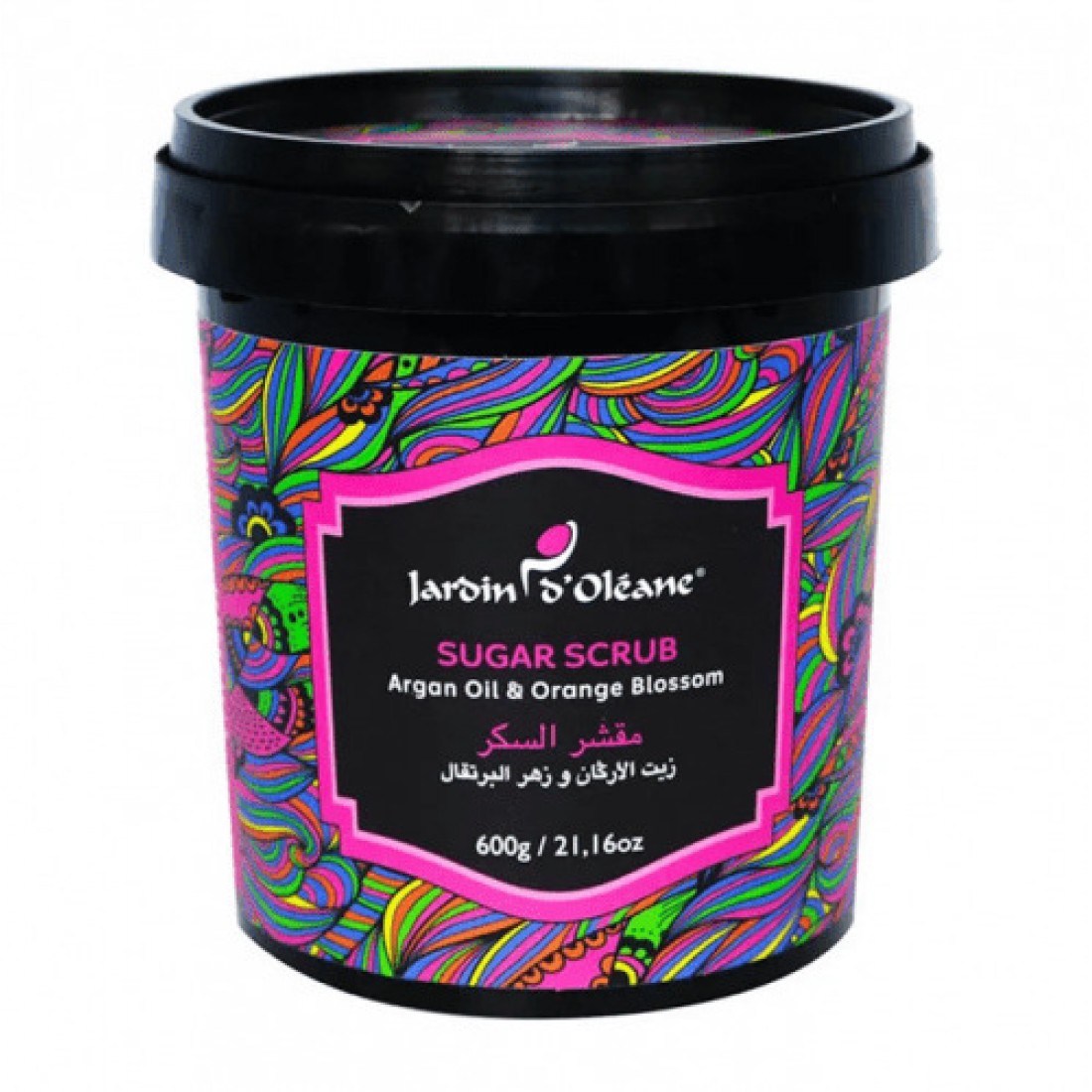 Jardin D Oleane Argan Oil & Orange Blossom Sugar Scrub – 600g | Nourishing Exfoliating Body Scrub