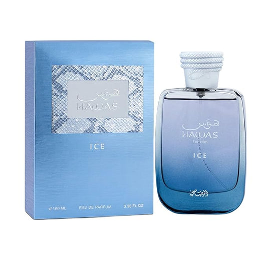 RASASI Hawas Ice for Men - 100ml Eau de Parfum | Long-Lasting Fresh & Masculine Scent