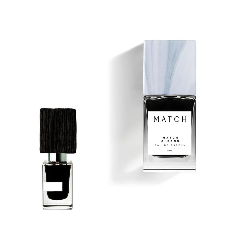 MATCH AFKANO - Unisex Woody Amber Perfume with Spicy & Raspberry Accents