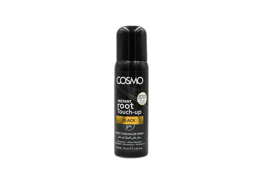 Cosmo Black Root Concealer Spray 75ml – Instant Hair Root Coverage