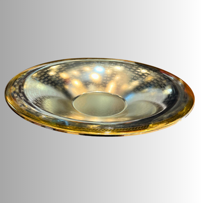 Elegant Arabic Silver Flat Bowl – Medium Decorative Serving Dish