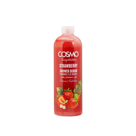 Cosmo Temptation Strawberry Shower Scrub – 1000ml | Refreshing Exfoliating Body Wash