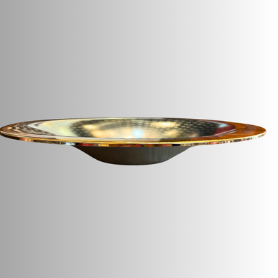 Elegant Arabic Silver Flat Bowl – Medium Decorative Serving Dish