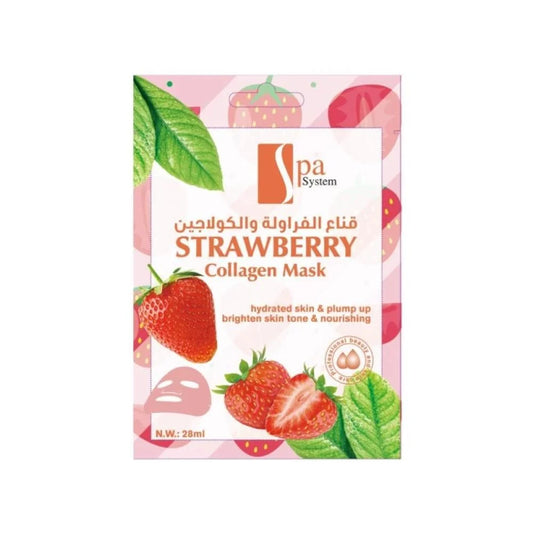 Spa System Strawberry Collagen Facial Mask – 28ml | Hydrating & Glow Boost