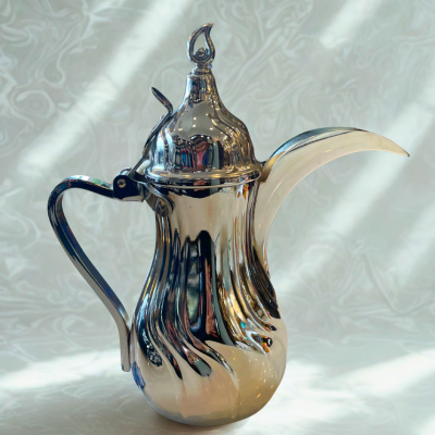Large Silver Arabic Coffee Pot (Dallah) – Luxury Traditional Design