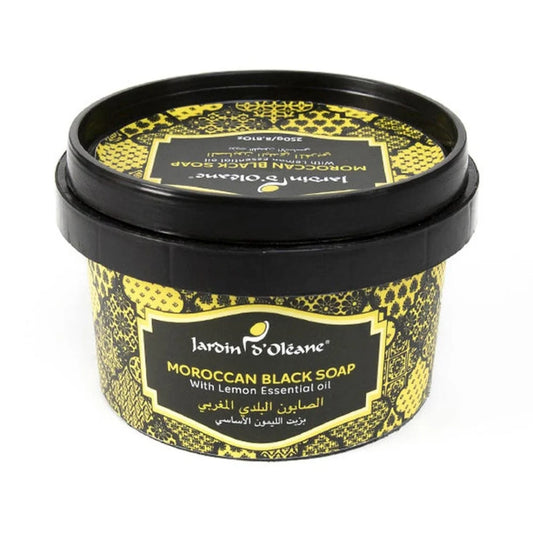 Moroccan Black Soap with Lemon Essential Oil – 250g