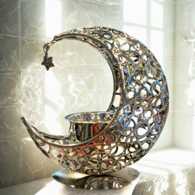 Moon Shape Incense Burner – Mini Bakhoor Burner | مبخرة هلال صغيرة فاخرة للبخور | Arabic Gift Center