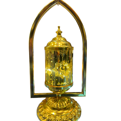 Luxury Table Ramadan Lamp with LED Light | مصباح طاولة رمضاني فاخر بإضاءة LED – ديكور منزلي غير معلق | Arabic Gift Center