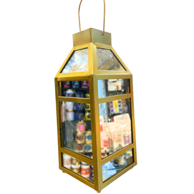 Ramadan Fanous Lamp with Internal Lantern Scene & LED Light – Battery Operated | فانوس رمضان بإضاءة LED ومشهد فانوس داخلي | Arabic Gift Center
