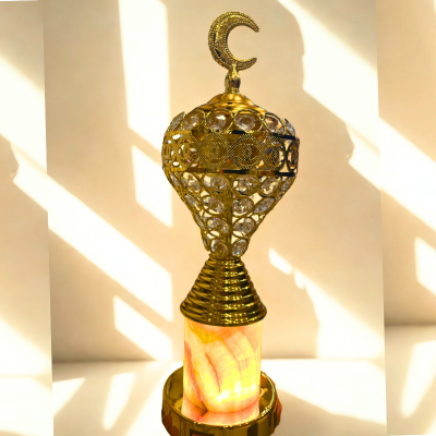 Luxury Arabic Electric Incense Burner with LED Light & Quran Player – Dual Switch Mabkhara | مبخرة كهربائية فاخرة مع إضاءة LED وتشغيل القرآن – زرين تحكم | Arabic Gift Center