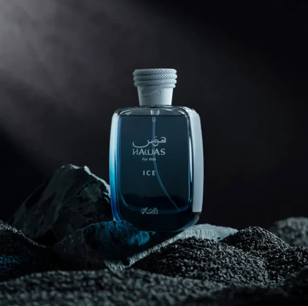 Rasasi Hawas Ice Eau de Parfum for Men – 100ml | Crisp Fresh Aquatic Scent with Musky Base