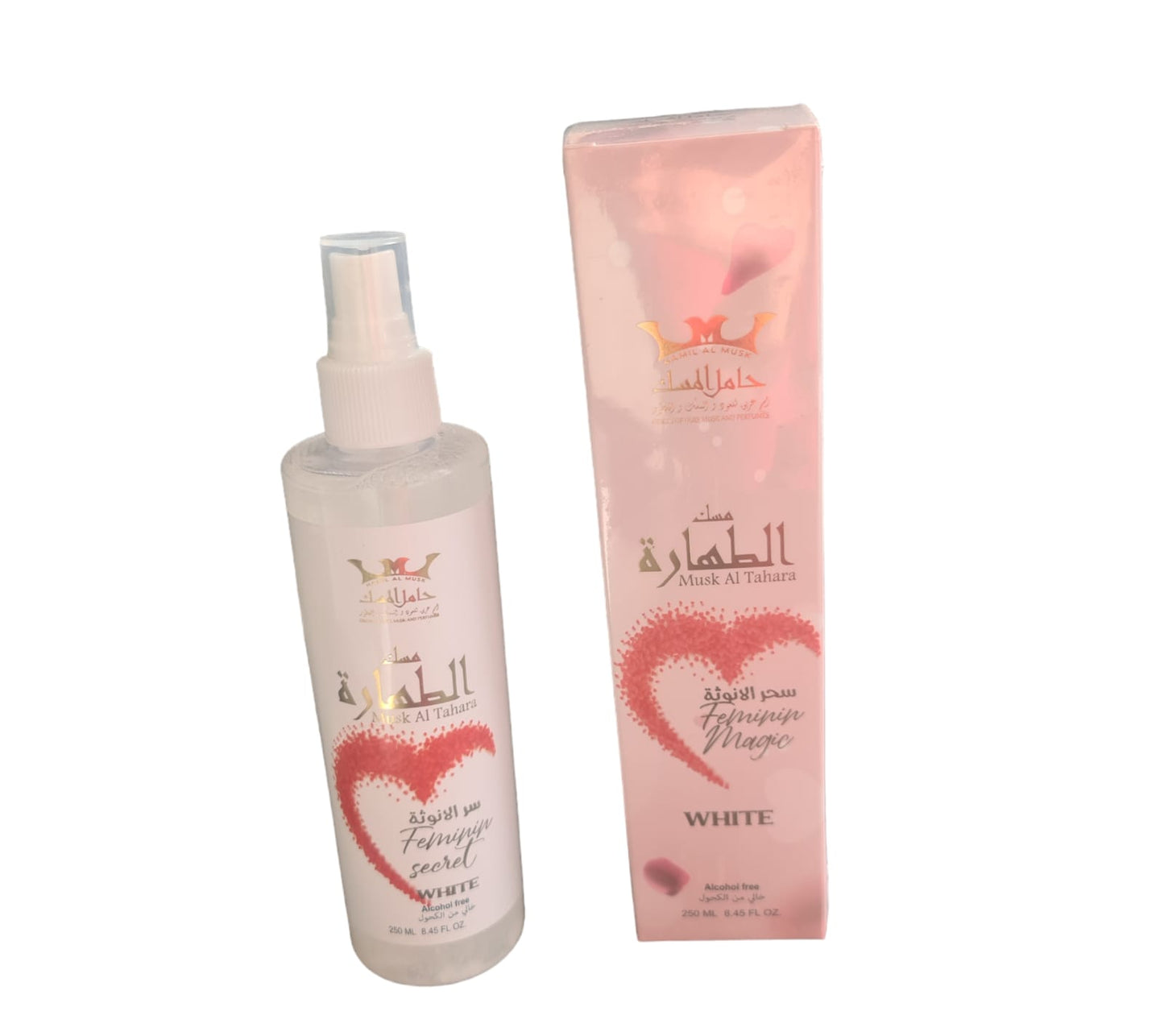 Musk Al Tahara White Body Mist 250ml – Hamil Al Musk | Alcohol-Free Fresh Rose & White Musk Spray