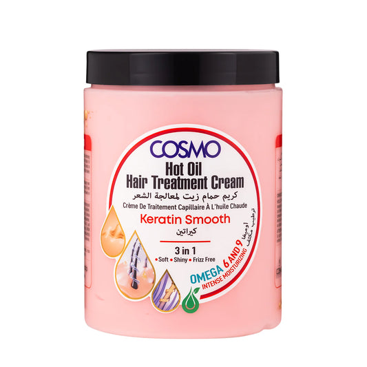 Cosmo Hot Keratin Oil Hair Treatment Cream – 1000ml | Deep Repair & Shine