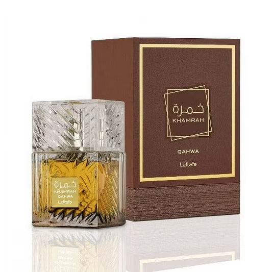 Lattafa Khamrah Qahwa Eau De Parfum – Unisex Arabic Fragrance | 100ml (3.4 oz)