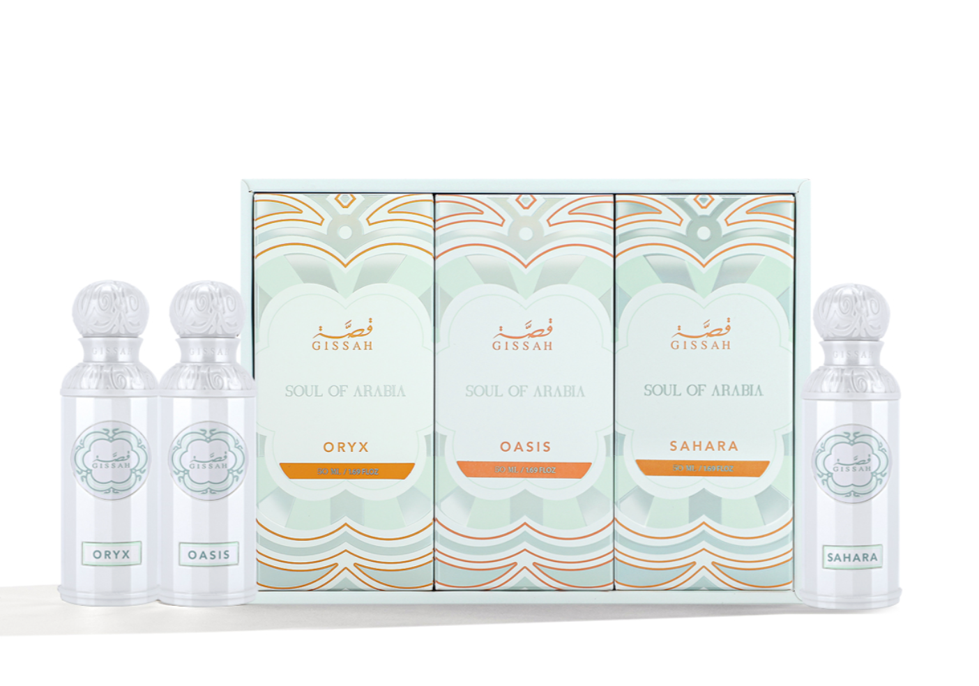 Soul of Arabia Perfume Set 3x50ml by Gissah | Signature Collection | Exotic Arabian Fragrance Trio