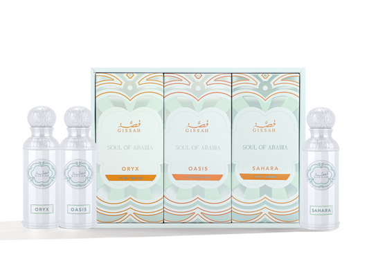 Soul of Arabia Perfume Set 3x50ml by Gissah | Signature Collection | Exotic Arabian Fragrance Trio