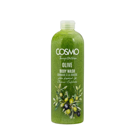 Cosmo Temptation Olive Oil Shower Scrub 1000ml | Nourishing Body Wash for Soft, Healthy Skin