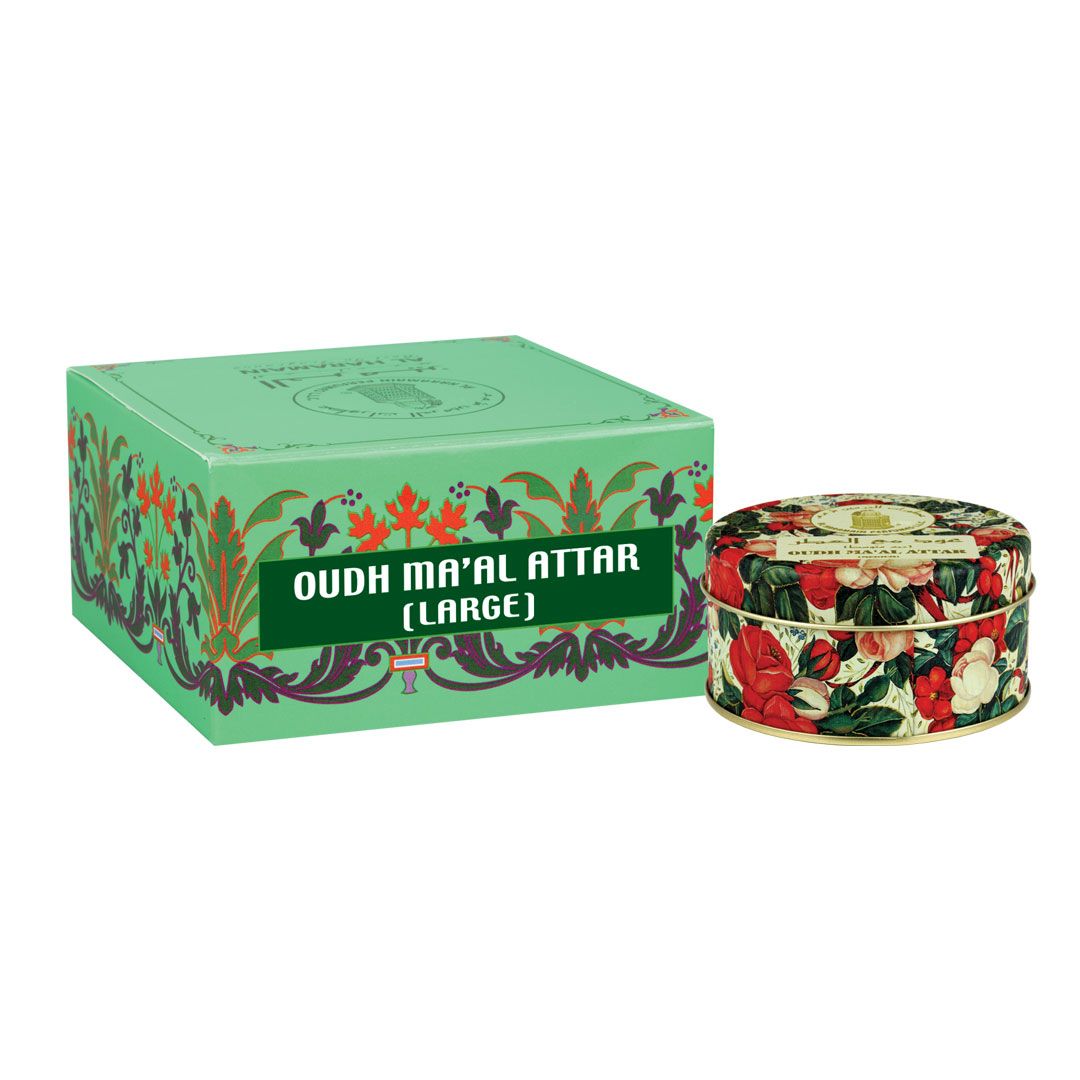 Haramain Oudh Ma’al Attar Large 50gms – Luxurious Bukhoor for Daily Use