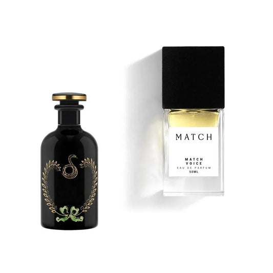 Match Voice – Hypnotic Unisex Oud & Patchouli Perfume with Woody Floral Notes