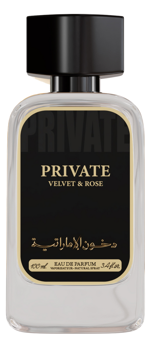Private Velvet Rose – Luxurious Unisex Eau de Parfum with Saffron, Amber & Oud