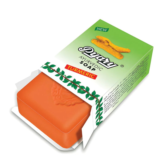 Pyary Turmeric Soap 75g – Herbal Skin Brightening Soap (1 Piece)