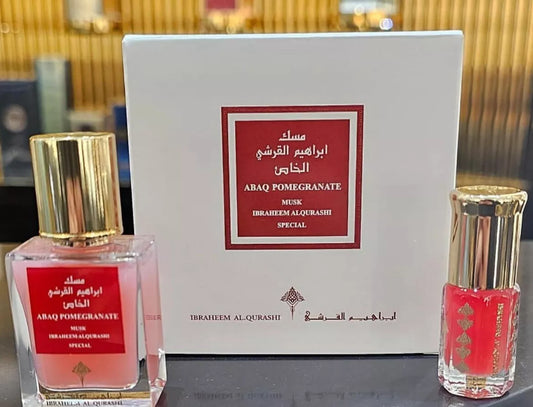 Abaq Pomegranate Musk Mini by Ibraheem Al Qurashi | 10ml (1/4 Tola) – Sweet & Musky Luxury Fragrance